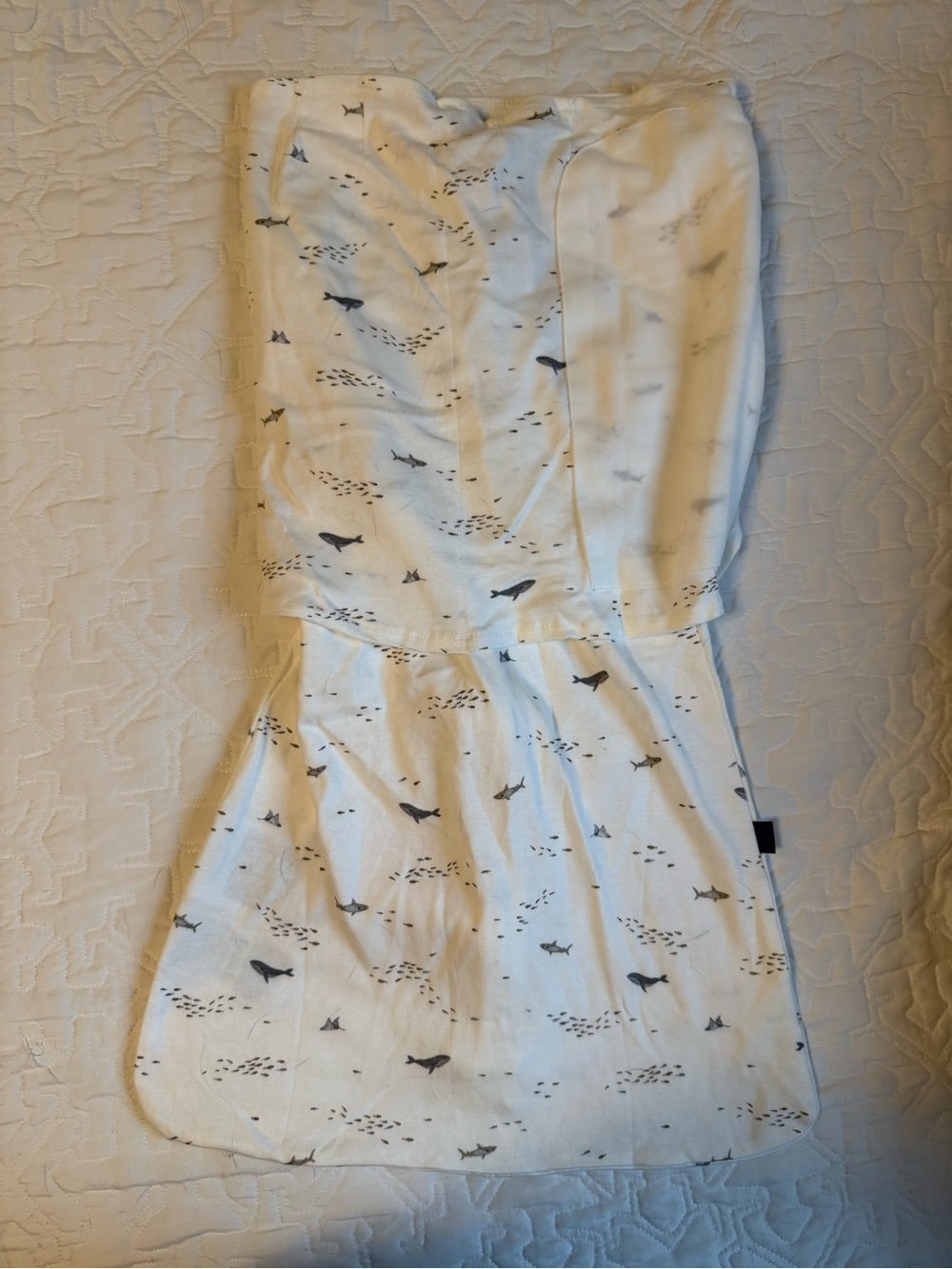NWOT Halo Sleep Sack with Navy Whale Print - Picture 2 of 3
